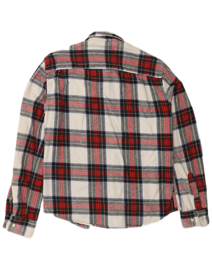 Cămașă de flanel Jack Wills pentru bărbați, bumbac în carouri roșii mici