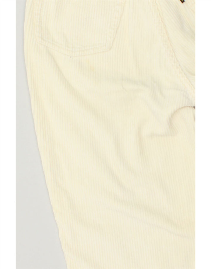 TRUSSARDI Womens Tapered Corduroy Trousers W27 L27 White Cotton | Vintage Trussardi | Thrift | Second-Hand Trussardi | Used Clothing | Messina Hembry 