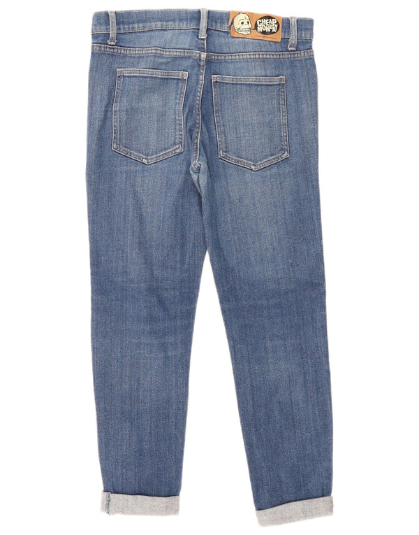 Blugi subțiri pentru femei Monday ieftini W31 L29 Bumbac albastru