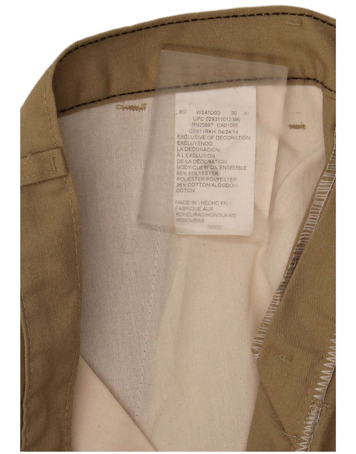 Pantaloni chino drepți pentru bărbați Dickies L34 L32 Kaki Poliester