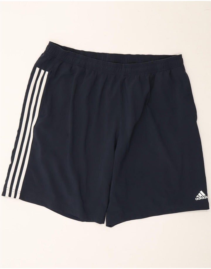 ADIDAS Mens Climalite Sport Shorts 2XL Navy Blue Polyester Vintage Adidas and Second-Hand Adidas from Messina Hembry 