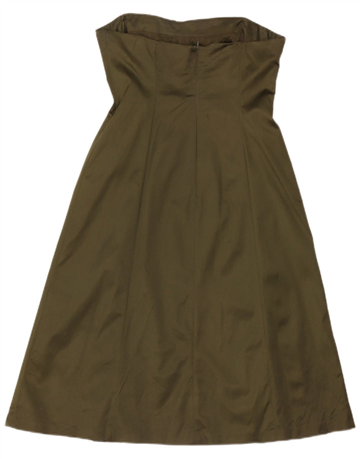 Rochie fără bretele pentru femei Coast UK 12 Medium Khaki Acetat