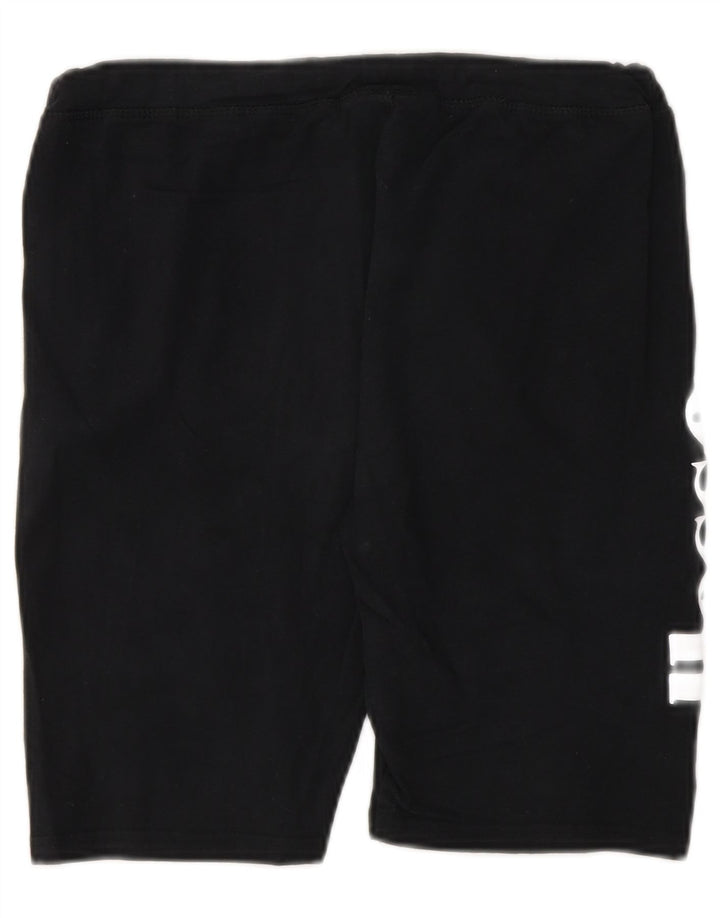 Pantaloni scurți sport grafic Ellesse pentru femei UK 12, bumbac mediu negru