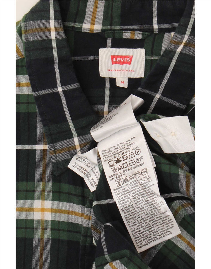 Cămașă de flanel pentru bărbați Levi's, bumbac verde mediu cu carouri