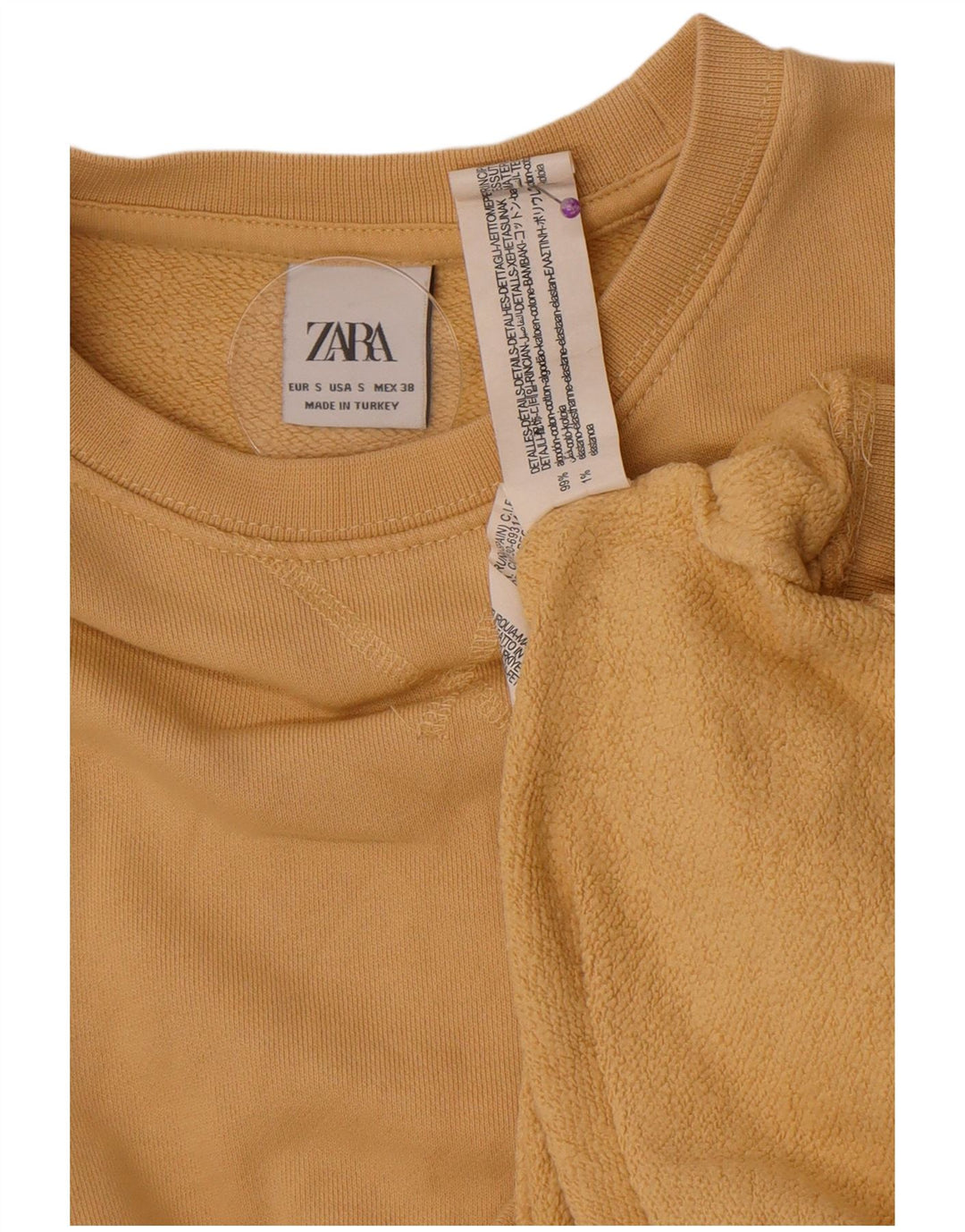 Pulover pentru bărbați Zara Mic Bej Bumbac