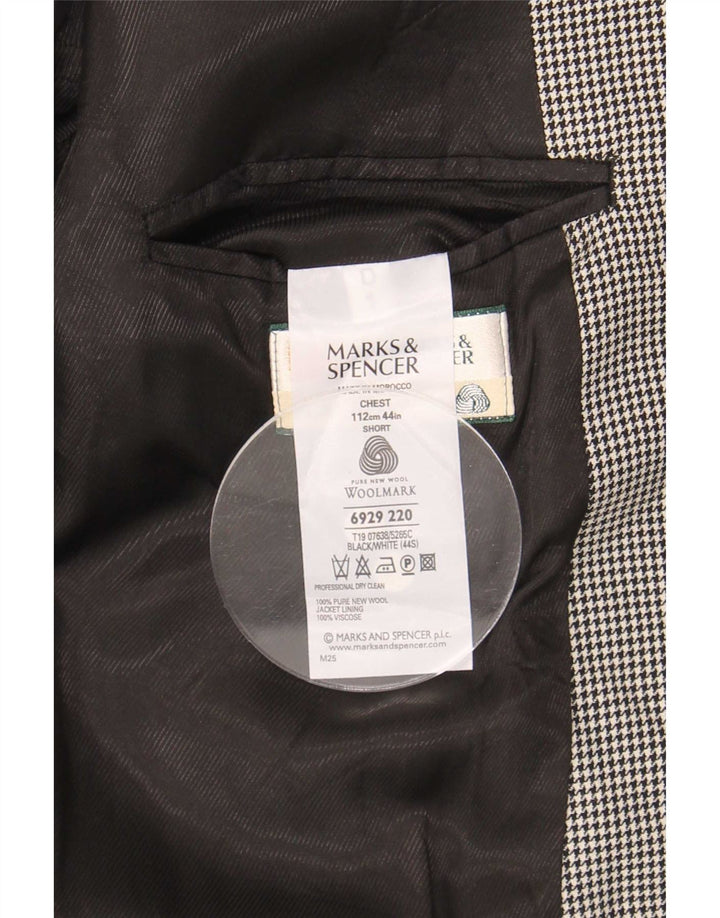 Sacou Marks & Spencer pentru bărbați, cu 2 nasturi, UK 44 XL, picior de găină neagră