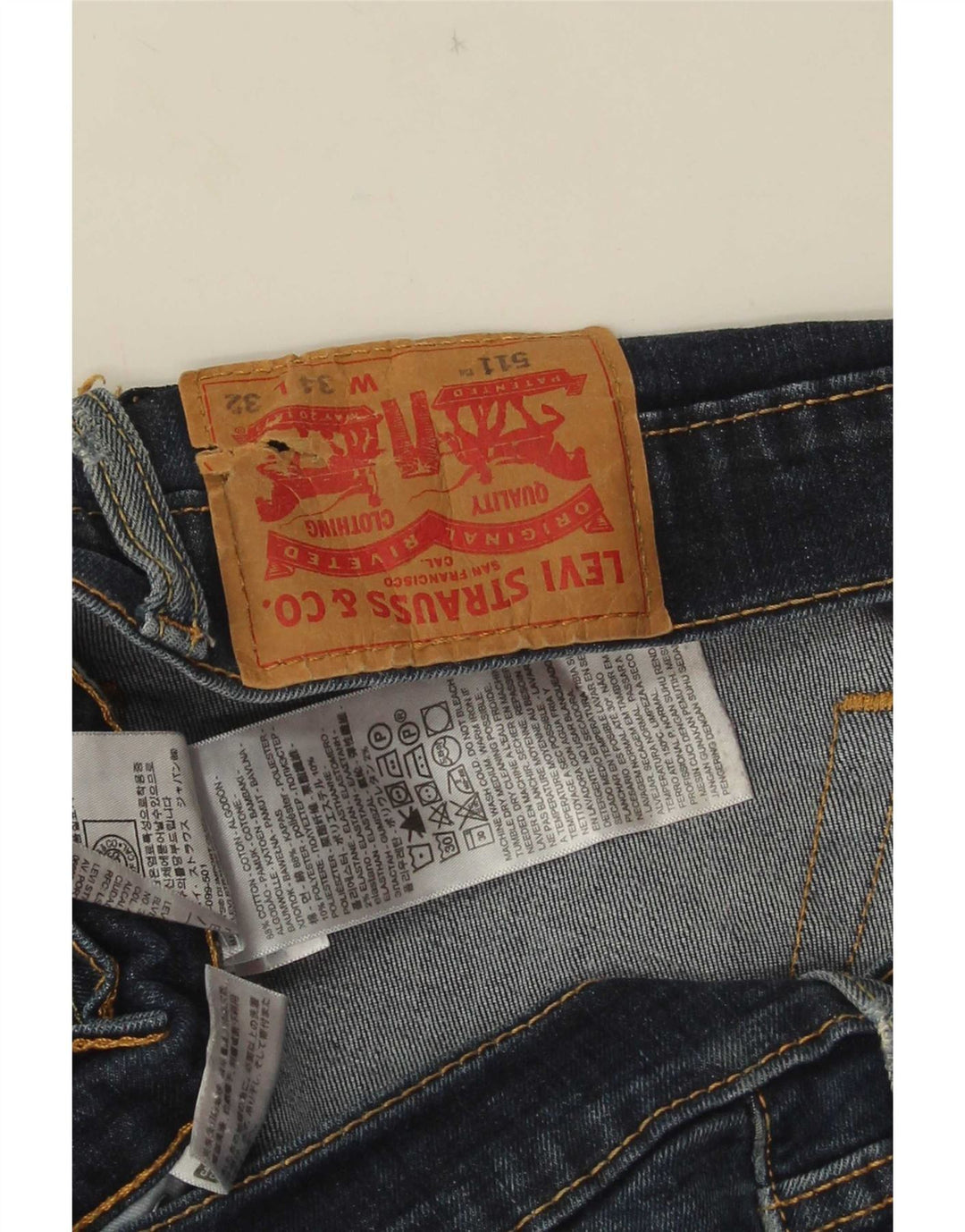 Blugi Levi's 511 Slim pentru bărbați W34 L32 Bumbac albastru