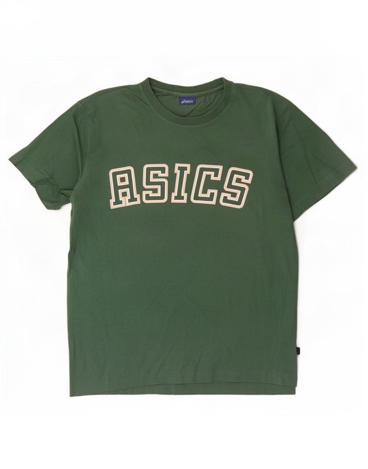 Tricou grafic Asics pentru bărbați Top mic verde