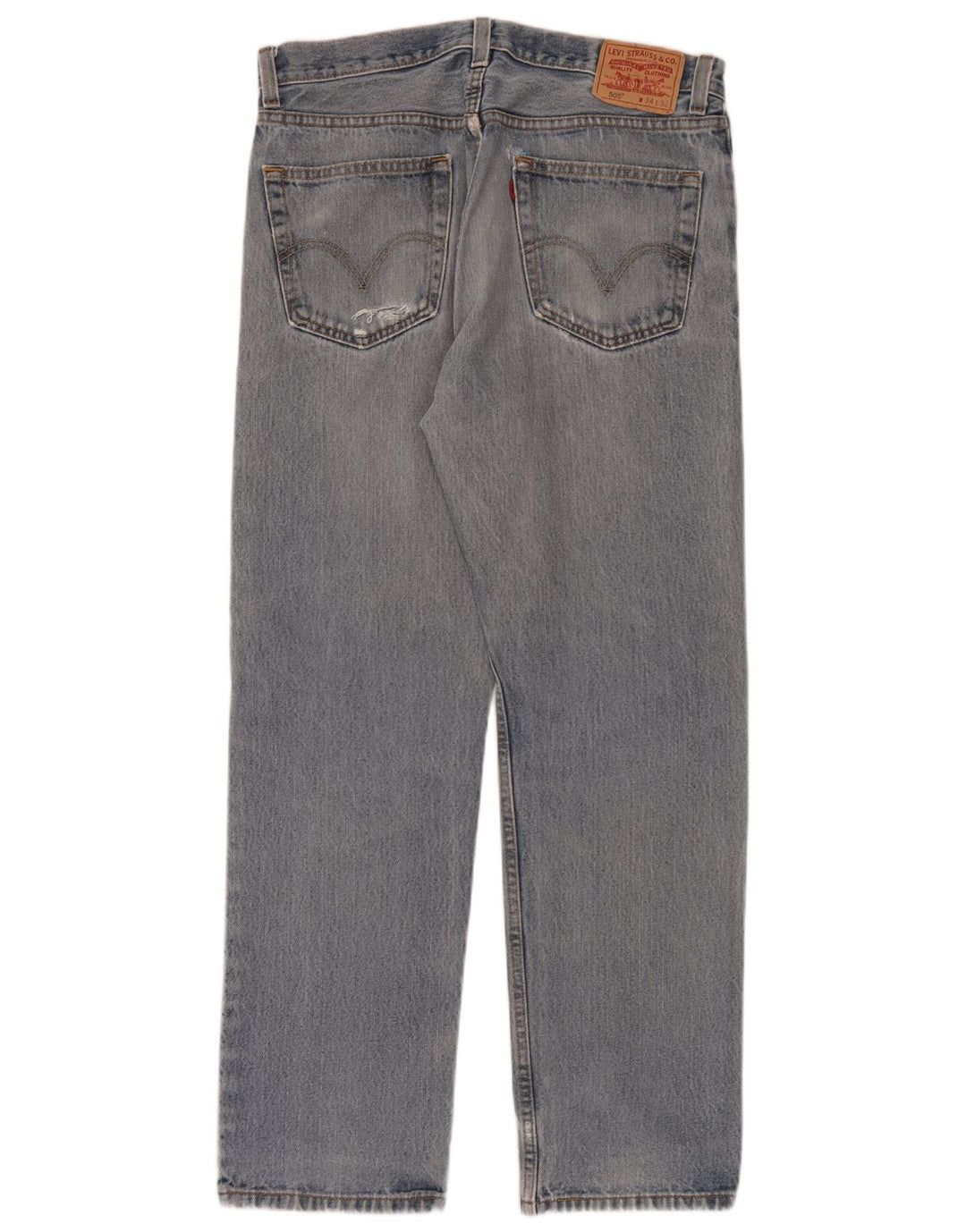 Blugi drepți distressed 505 Levi's pentru bărbați L34 L32 Bumbac albastru