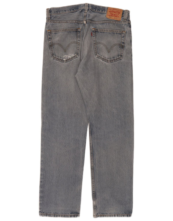 Blugi drepți distressed 505 Levi's pentru bărbați L34 L32 Bumbac albastru