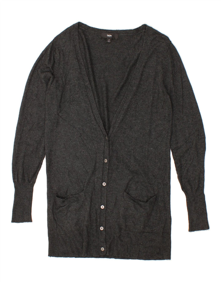 MOSSIMO Womens Cardigan Sweater UK 10 Small Grey Nylon Vintage Mossimo and Second-Hand Mossimo from Messina Hembry 
