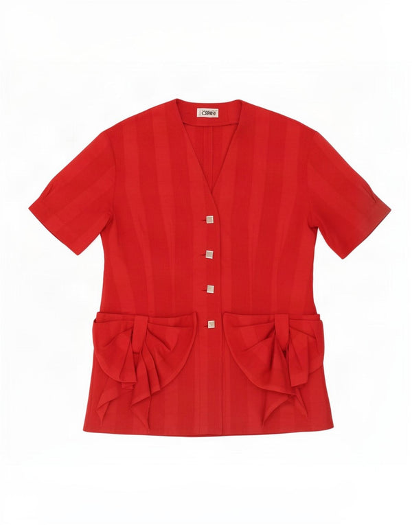 Jachetă Blazer cu mânecă scurtă pentru femei Ernestina Cerini UK 14 Medium Red Dunge