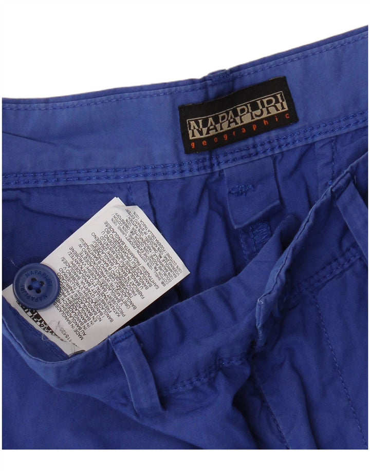 Pantaloni scurți chino pentru bărbați Napapijri W30, bumbac albastru mediu
