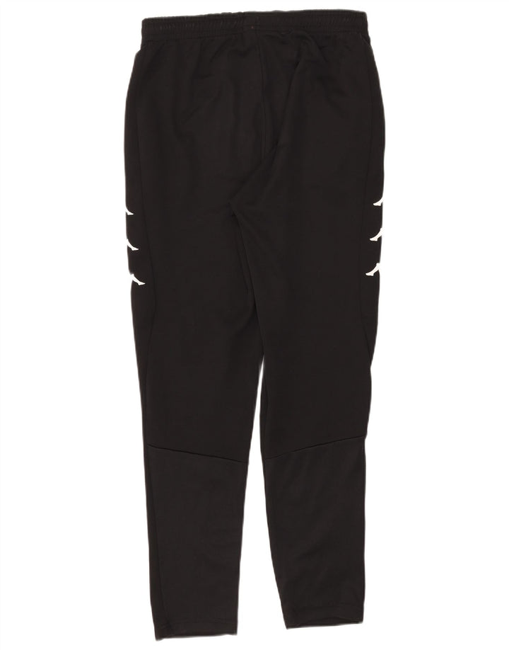 Pantaloni de trening cu grafică pentru bărbați Kappa, poliester mediu negru