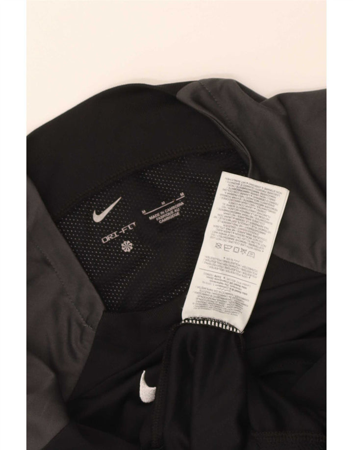 Tricou Nike Dri Fit pentru bărbați Top Mediu Negru Poliester Bloc de culoare