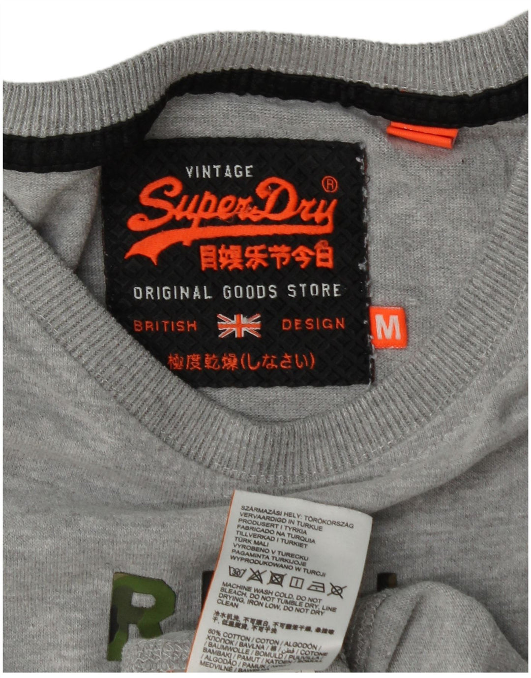 Tricou grafic pentru bărbați SUPERDRY Top din bumbac gri mediu