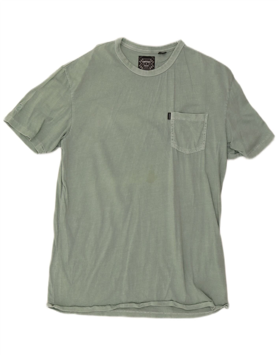 Tricou Superdry pentru bărbați Top mare din bumbac verde