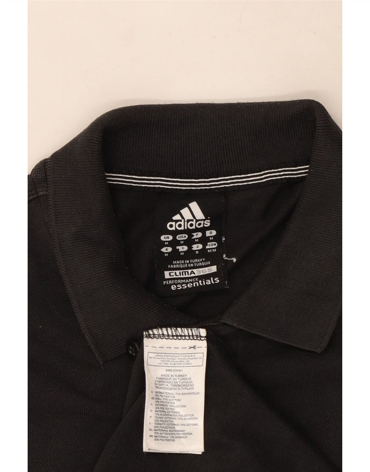 Tricou polo Adidas Clima 365 pentru bărbați, bumbac mediu negru