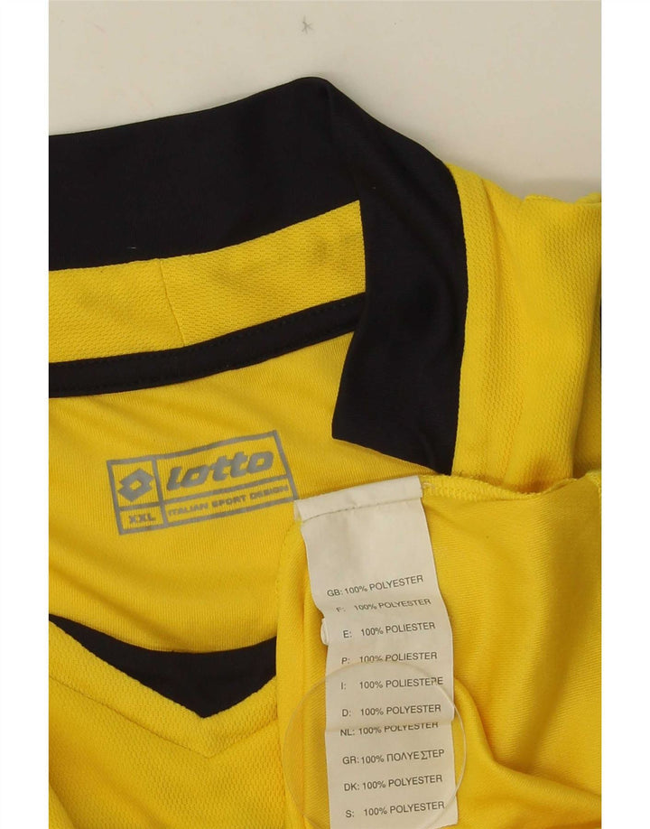 Tricou Bărbați Lotto Top 2XL Galben Poliester Bloc de culoare