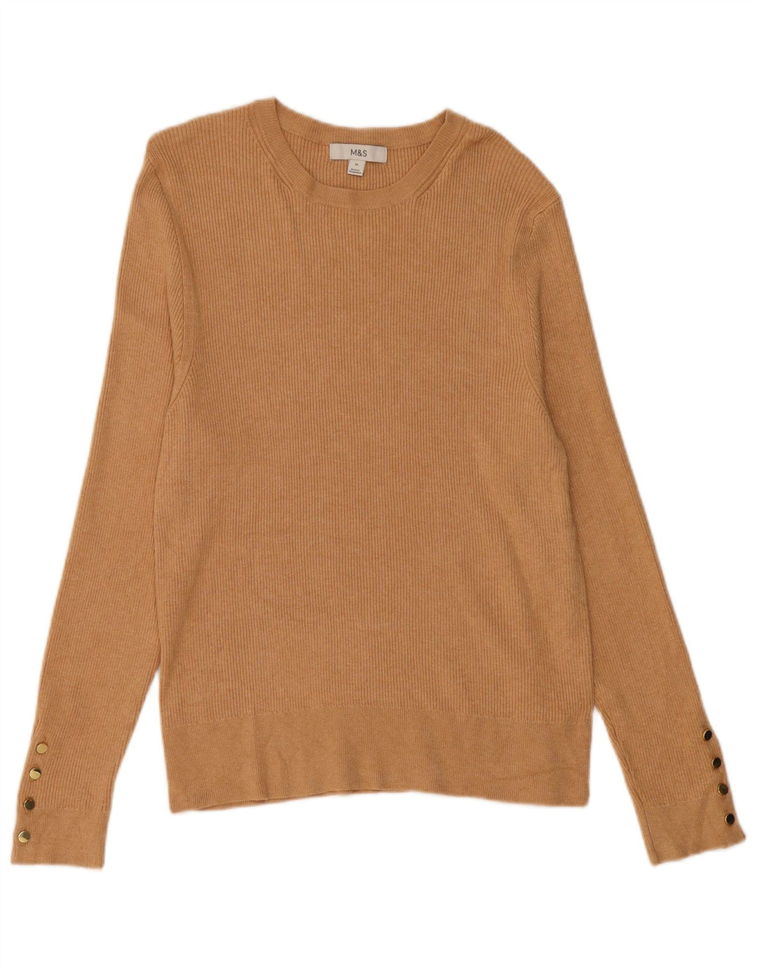 MARKS & SPENCER Pulover pentru femeie cu gât de barcă, UK 18 XL, bej, viscoză