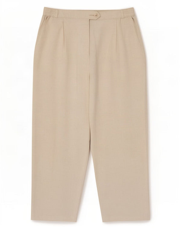 Pantaloni Capri cu talie înaltă pentru femei Marks & Spencer UK 14 Medium W32 L22 Bej