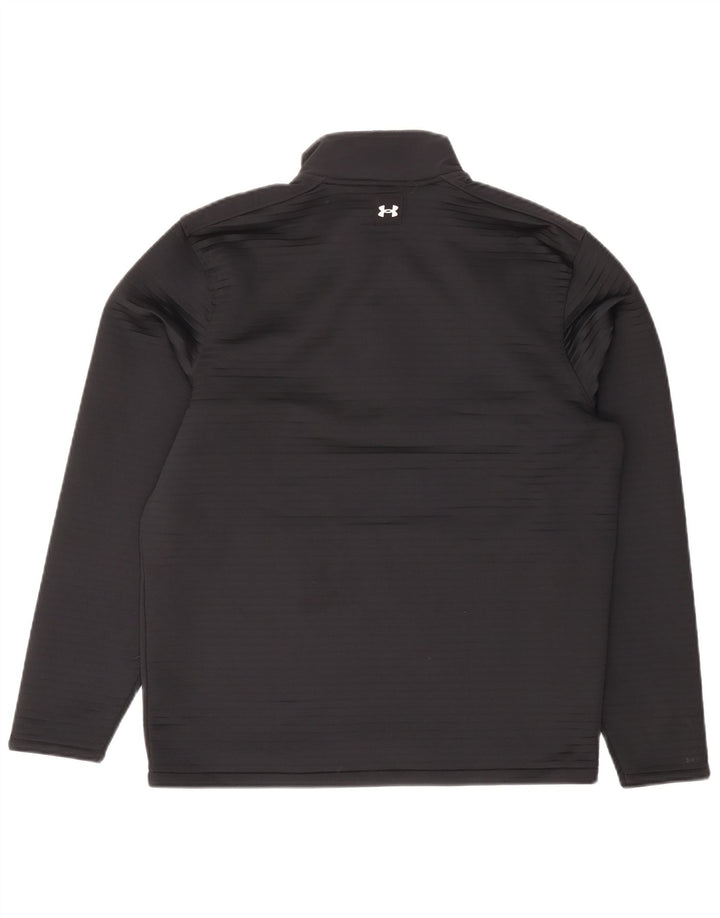 Pulover pentru bărbați Under Armour, cu fermoar și gât, poliester mediu negru