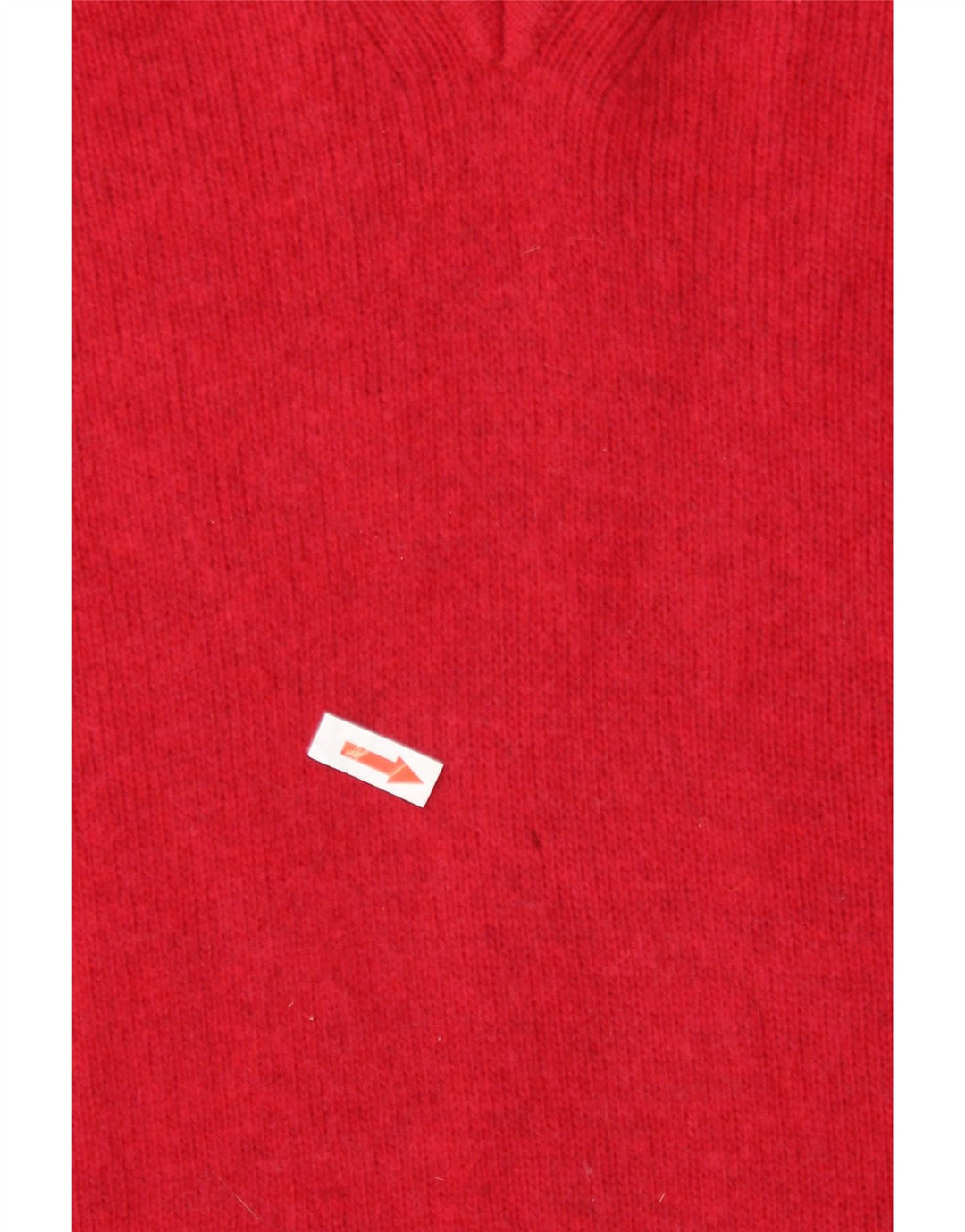 Pulover Trussardi pentru bărbați cu decolteu în V, lână roșie medie