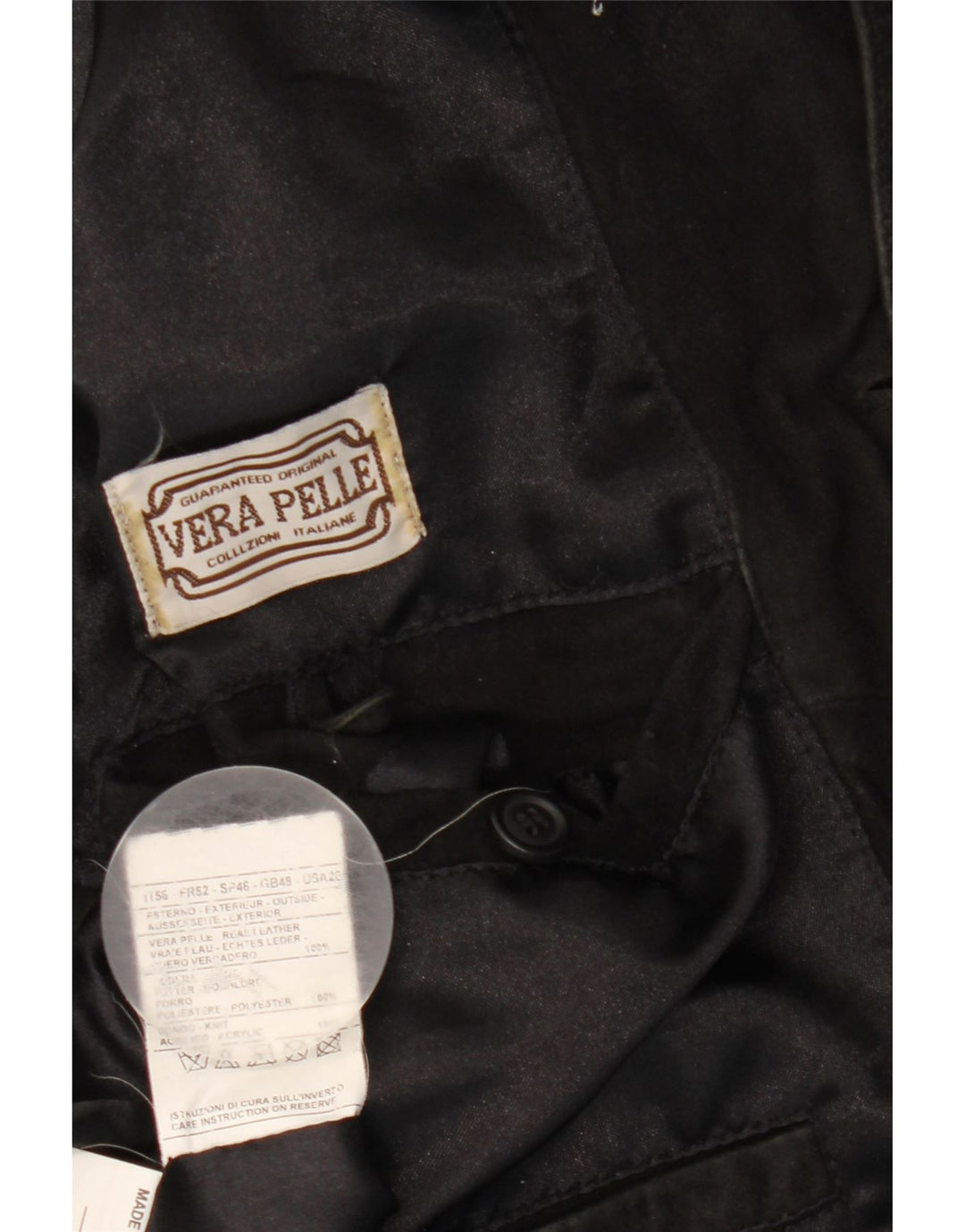 Bomber vintage pentru bărbați din piele intoarsa UK 40, mare, neagra