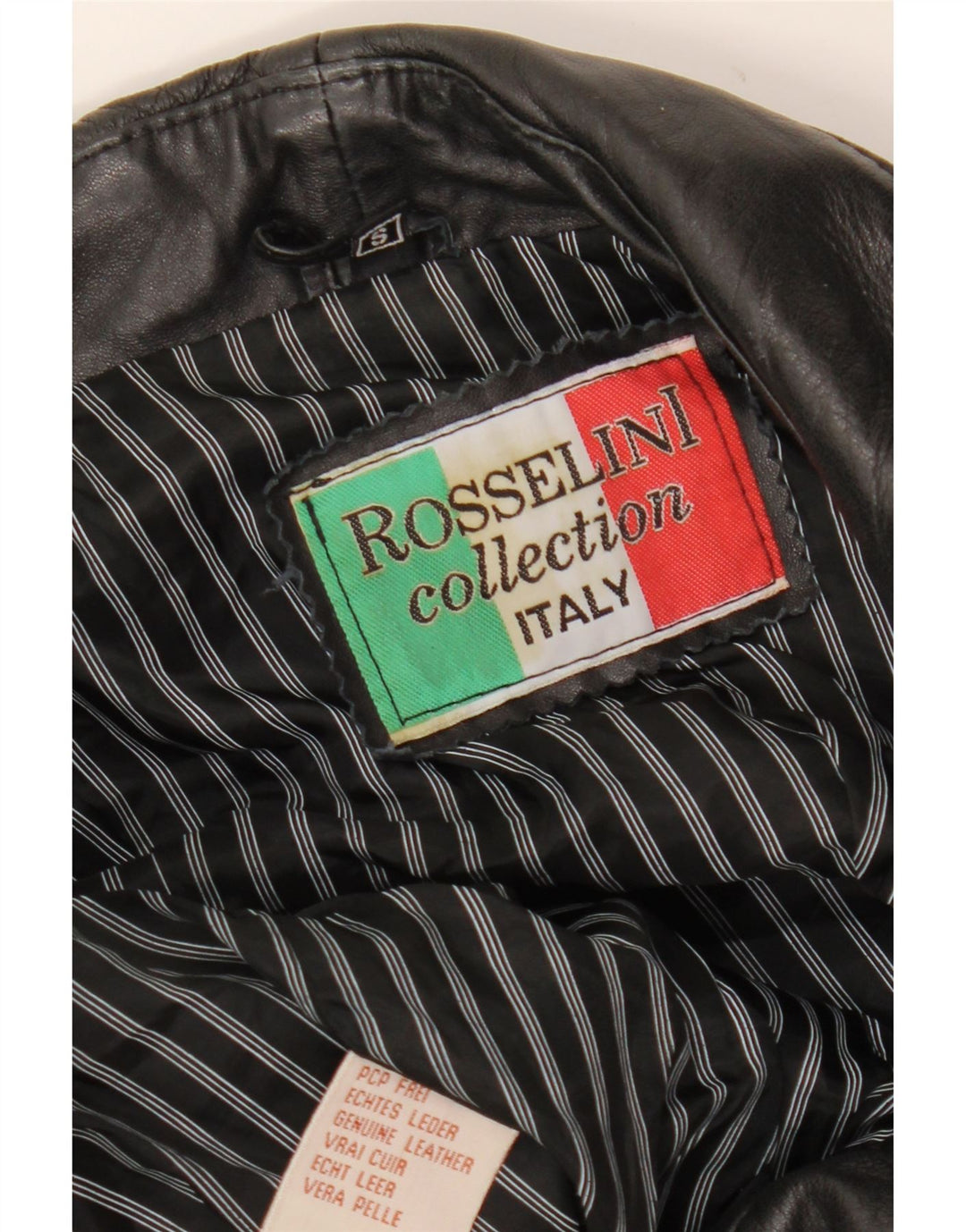 Jachetă de motociclist din piele crop vintage pentru femei UK 8 Mic din piele neagră