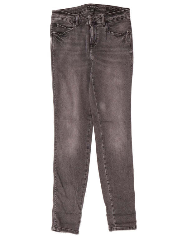 Blugi skinny Guess Curve X cu talie mijlocie pentru femei W28 L30 bumbac gri
