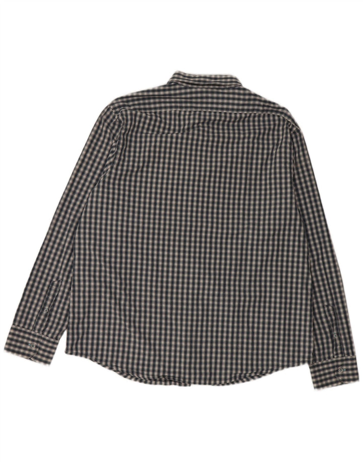 Cămașă pentru bărbați Penguin Heritage cu carouri slim fit 2XL, bumbac cu carouri albastre