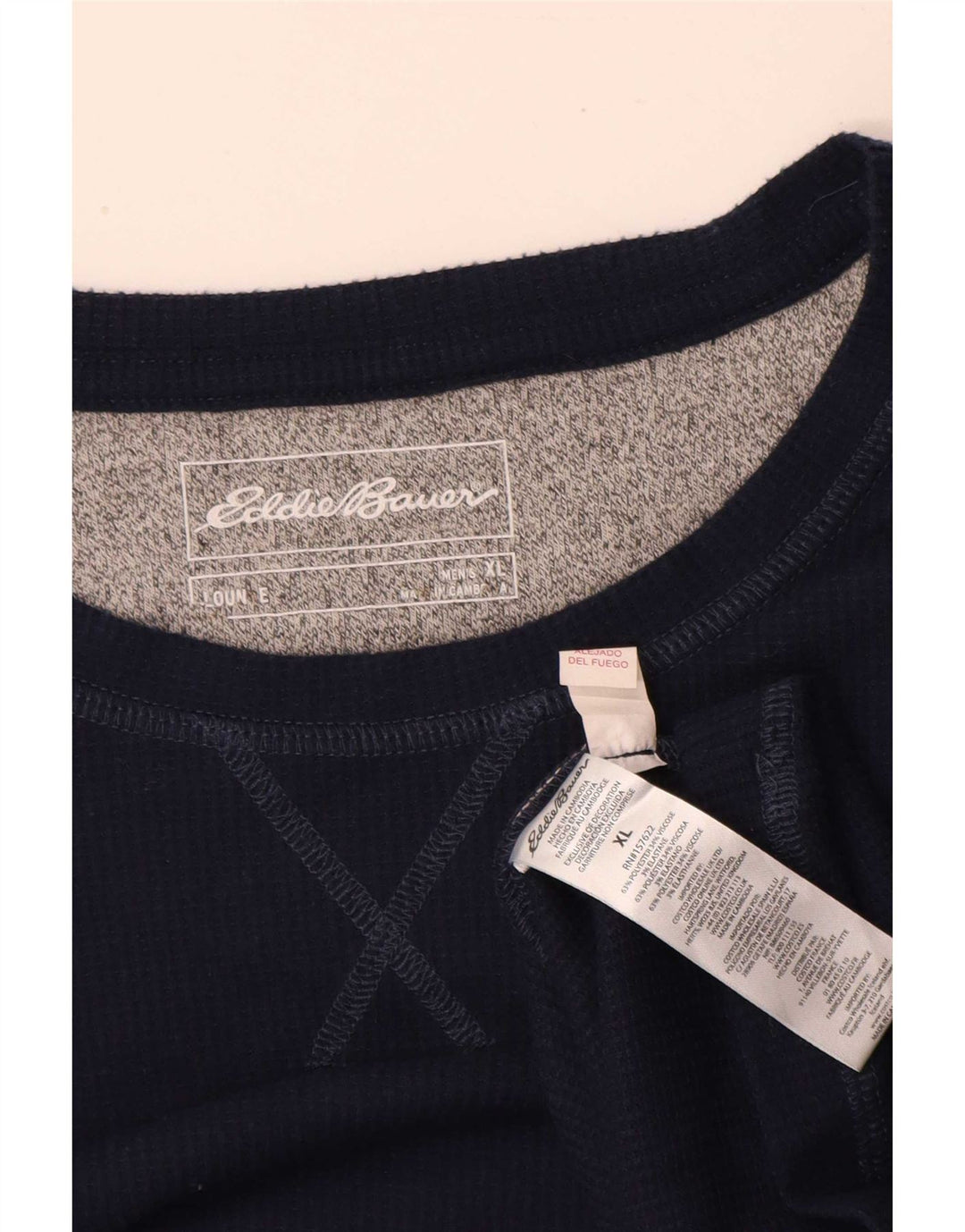 Eddie Bauer Top pentru bărbați cu mânecă lungă XL bleumarin poliester