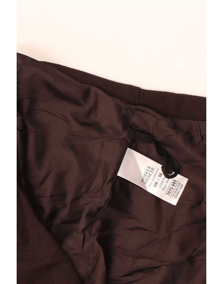 Marks & Spencer Fustă A-Line pentru femei UK 16 Large W36 Brown Poliester