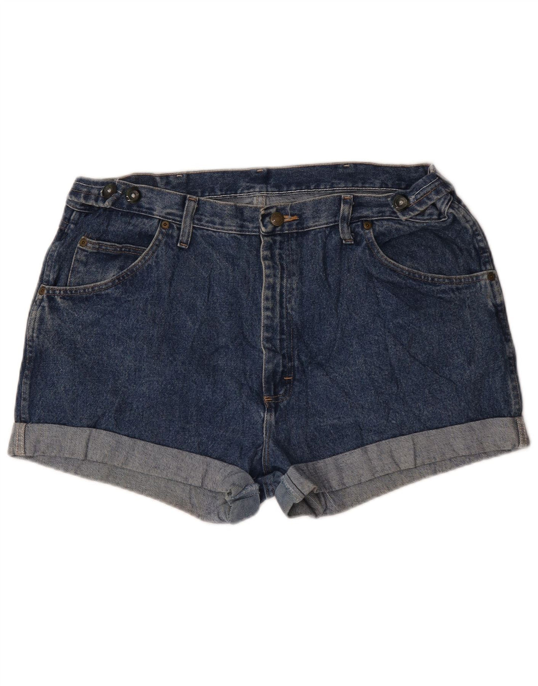 Pantaloni scurți din denim Wrangler pentru femei, cu ajustare normală, W40 2XL, bumbac albastru