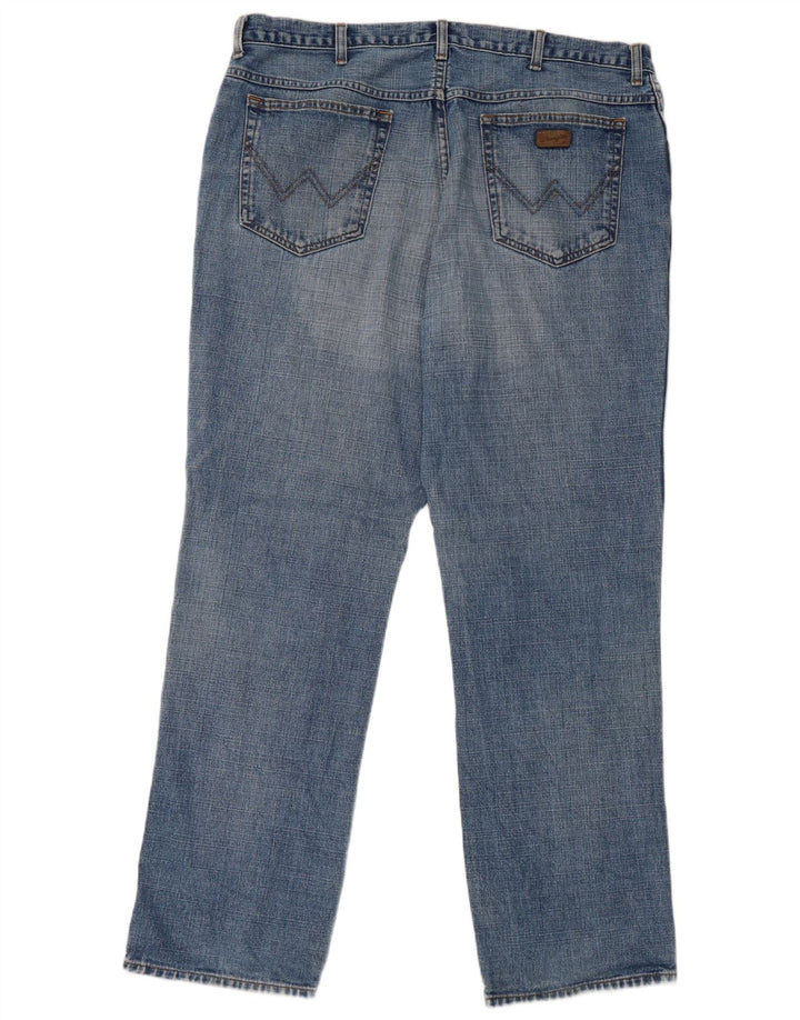 Blugi drepte pentru bărbați Wrangler Texas Distressed W40 L32 Bumbac albastru