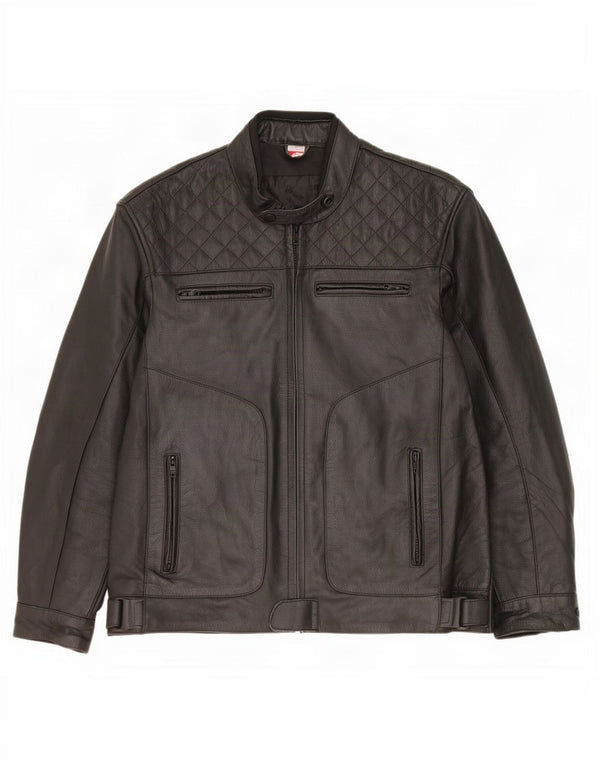 Jachetă de piele pentru bărbați Texpeed UK 40 Large Black