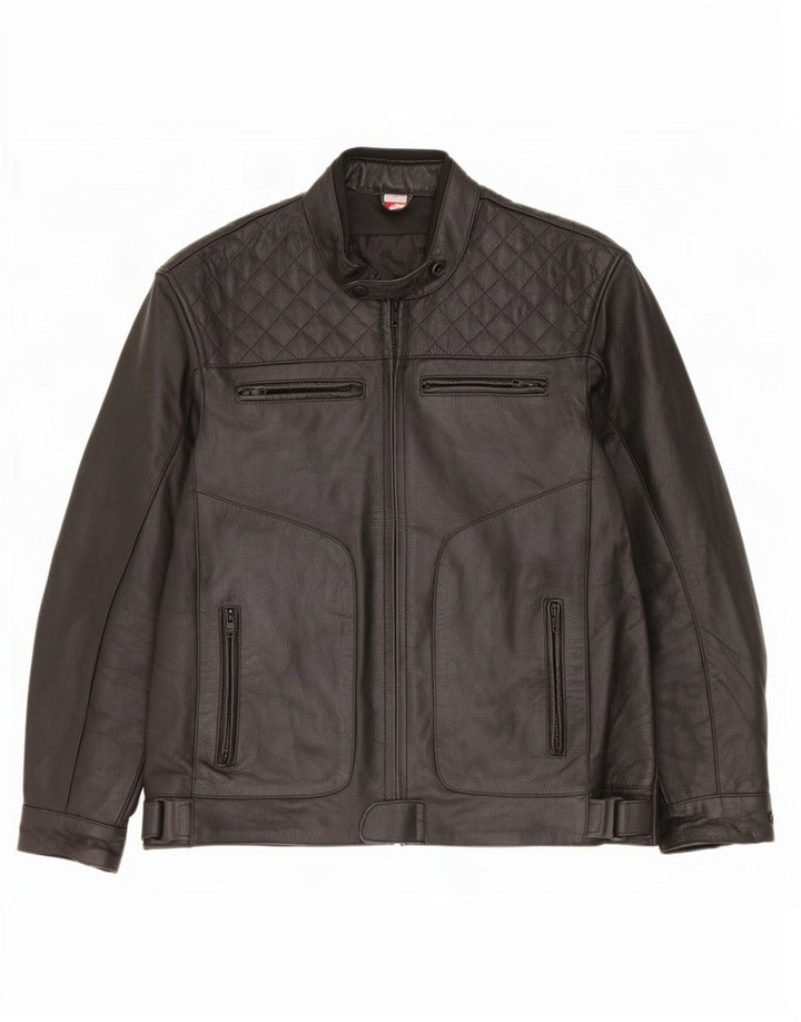 Jachetă de piele pentru bărbați Texpeed UK 40 Large Black