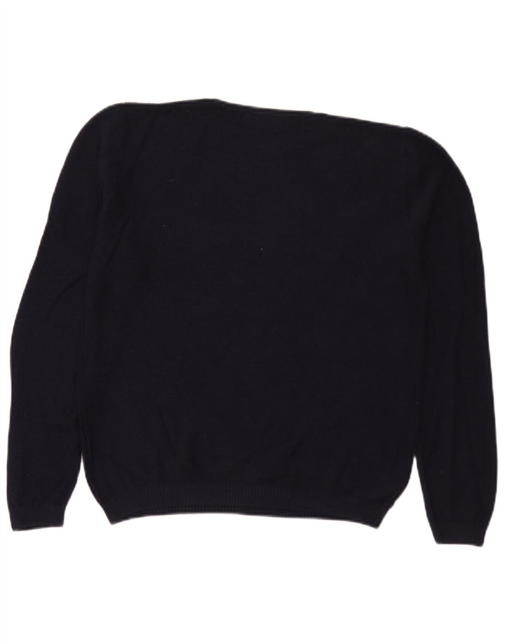 Pulover pentru bărbați Zara, cu decolteu, mare, bleumarin