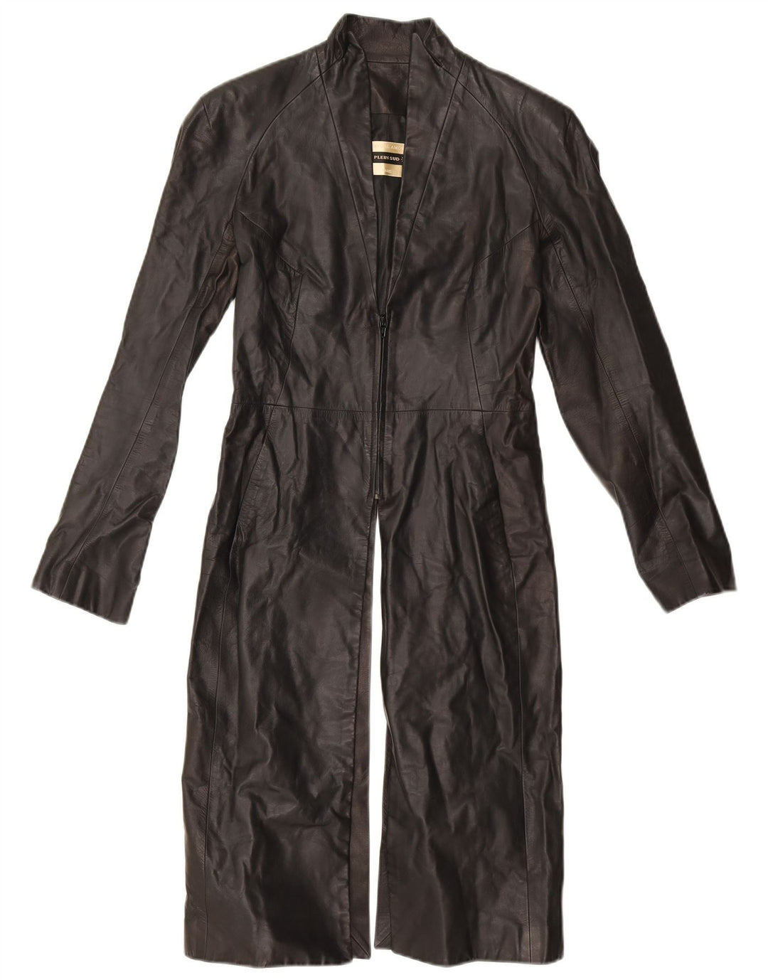 Palton din piele pentru femei Plein Sud EU 38 Piele Neagră Medie