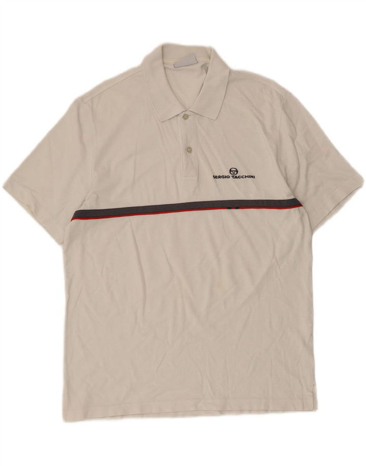 Tricou polo Sergio Tacchini pentru bărbați, bumbac cu dungi albe