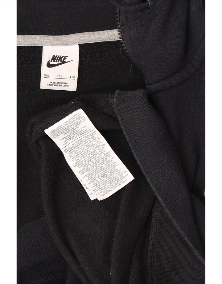 Pulover Nike pentru bărbați, cu fermoar, 2XL, bumbac negru