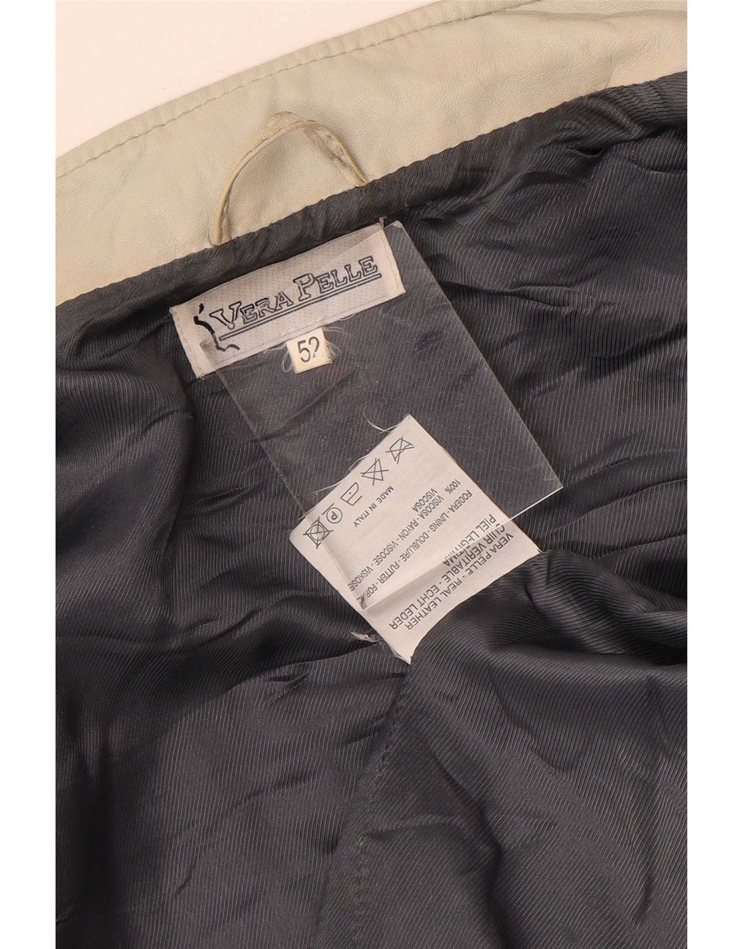 Geacă de piele Vintage pentru femei IT 52 2XL Bej