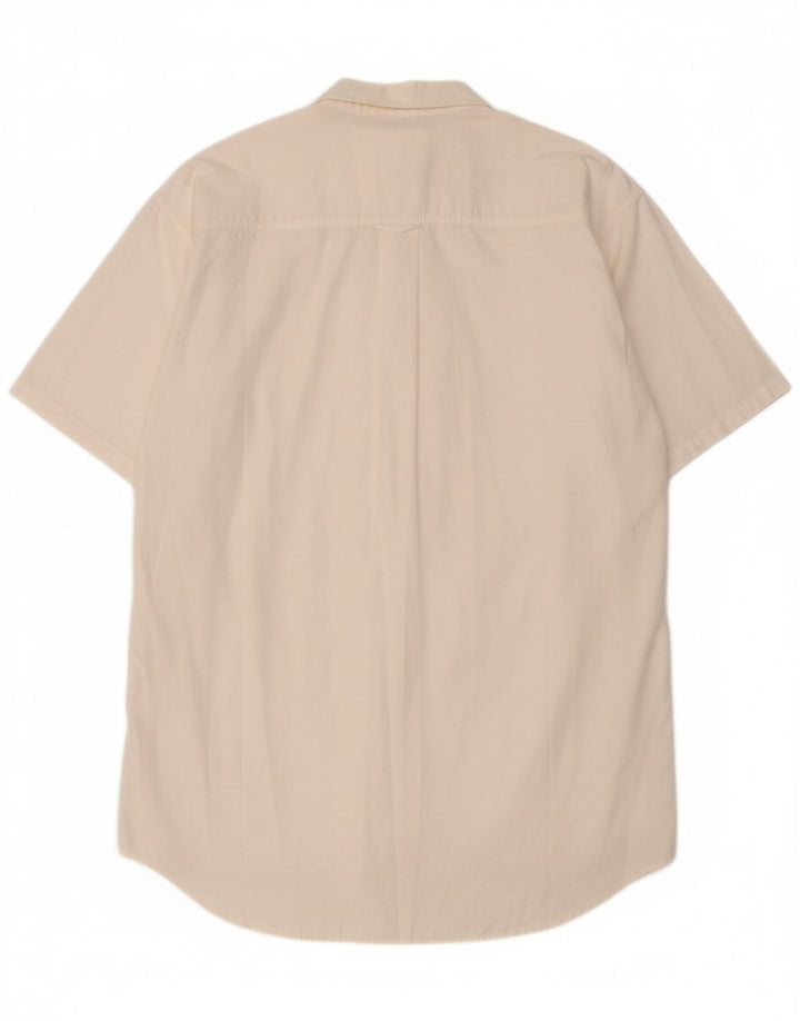CARRERA Mens Short Sleeve Shirt Medium White