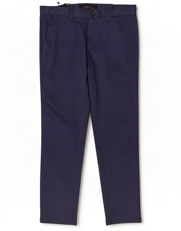 Pantaloni chino slim pentru bărbați Zara EU 38 Mici L30 L28 Bumbac bleumarin