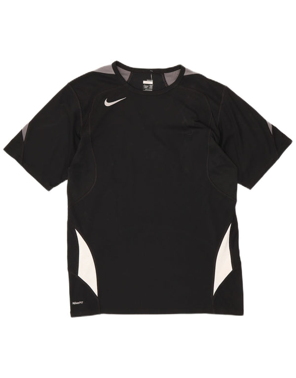 Tricou pentru bărbați NIKE Dry Top Marea Britanie 39/41 Mediu Negru Poliester Colorblock