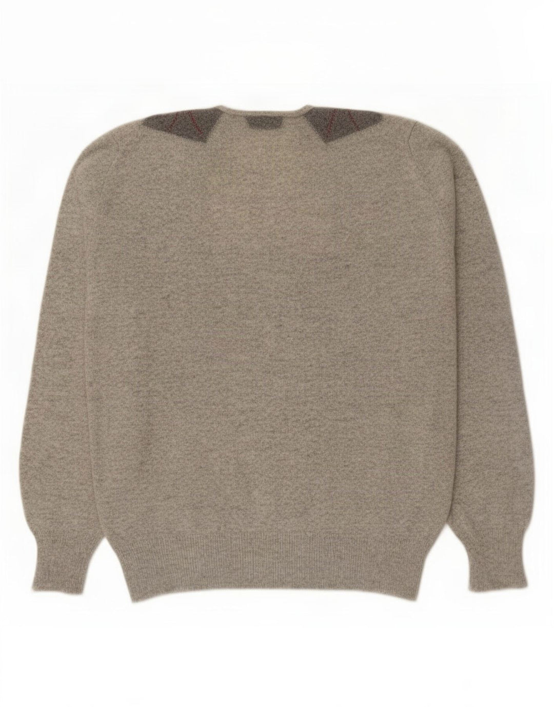 Pulover vintage pentru bărbați cu decolteu în V, mic, gri Argyle/Diamond