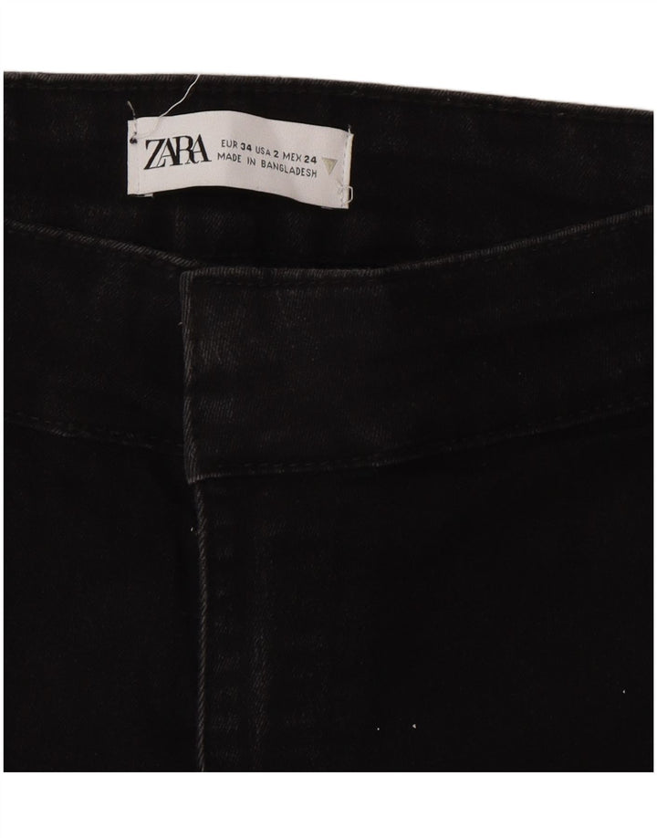 Blugi evazați pentru femei Zara EU 34 2XS L24 L33 Negri