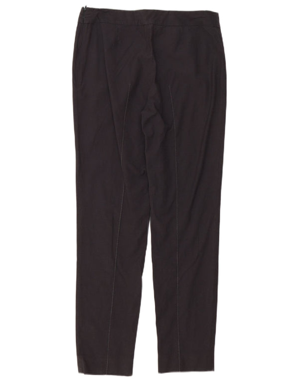 Pantaloni casual conici pentru femei Moschino UK 10 Small W28 L28 Rayon negru
