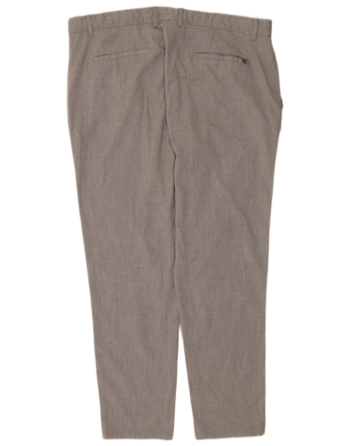 Pantaloni chino slim pentru bărbați Zara EU 48 XL W38 L29 Gri Poliester