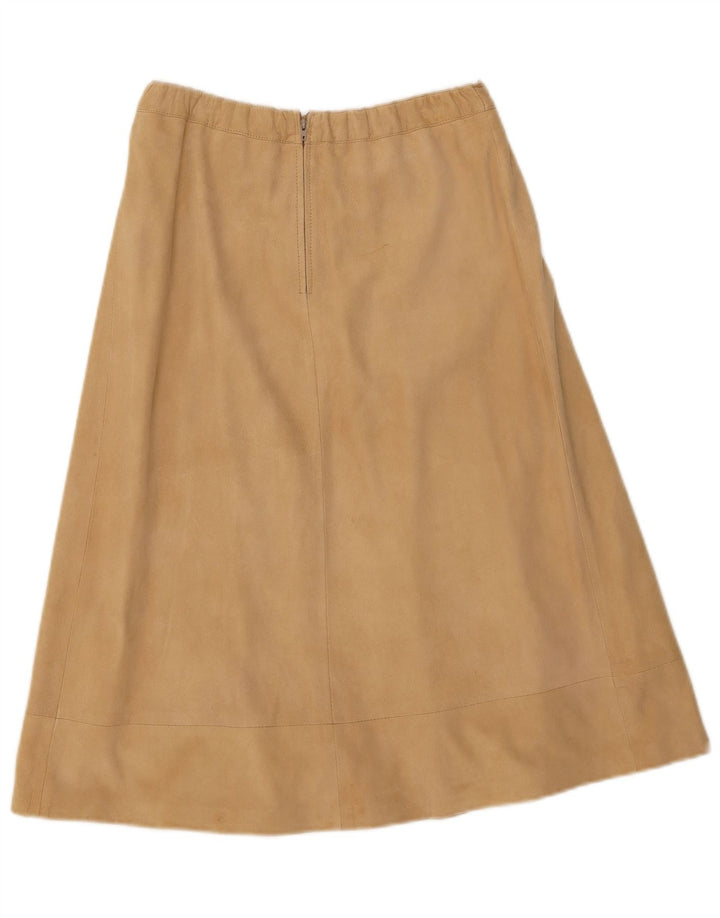 Fusta de damă vintage din piele intoarsa W30 Medium Beige